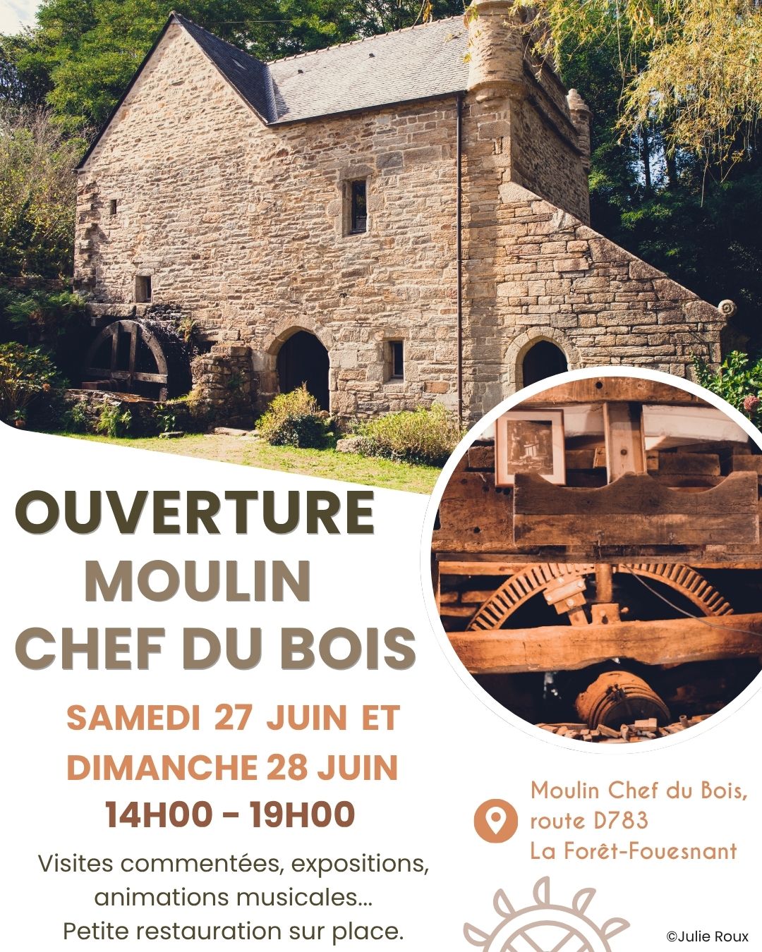 Moulin Chef du Bois 28 et 29/06 – White and Brown Modern Event Venue Rental Instagram Post